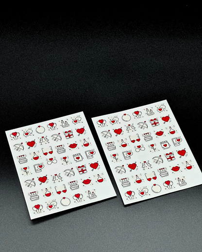 Sticker Hearts Valentines