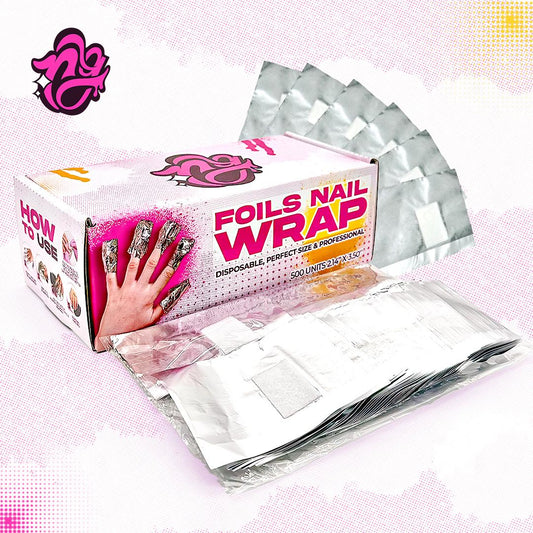 Foil Nail Wrap with cotton